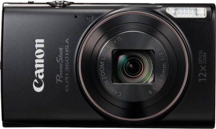 Picture of Canon PowerShot ELPH 360 HS 20.2MP 12x Optical Zoom Slim Compact Camera – Black (Brand New)