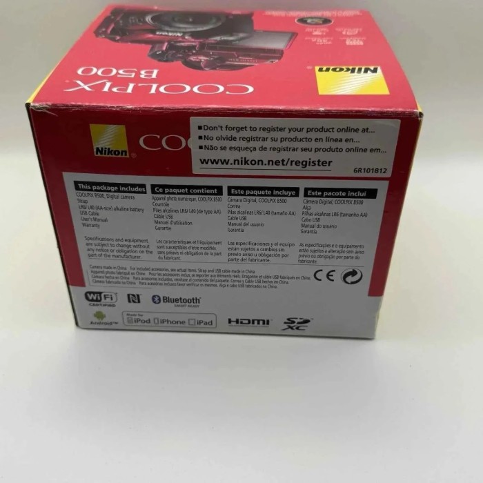 Picture of Nikon COOLPIX B500 16MP Bridge Camera - Red (40x Zoom, Full HD)